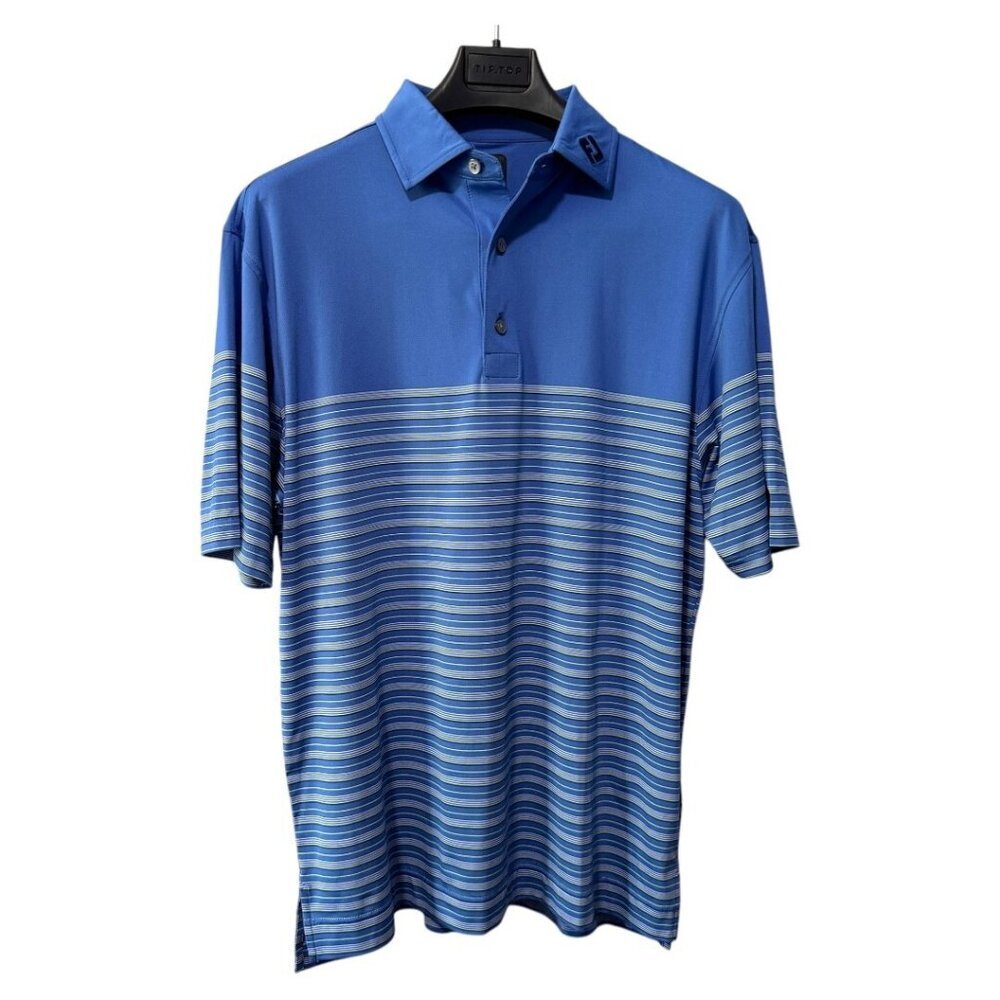 FOOTJOY Men's Multi Lisle Pinstripe Short‎ Sleeve Shirt size Large golf polo